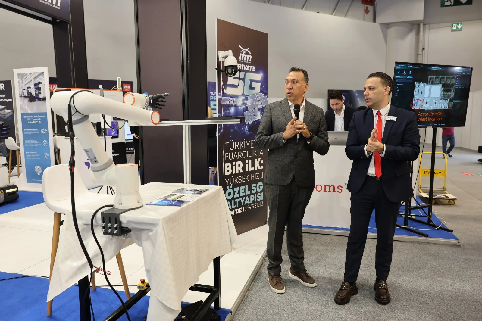 MIS-TOUCH 5G demosu, özel 5G altyapısı standında